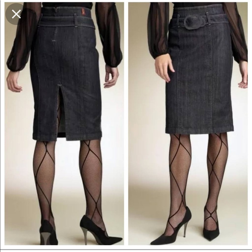 Nwt  7 for all mankind pencil skirt with belt
